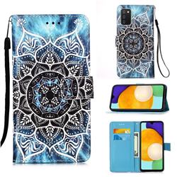 Underwater Mandala Matte Leather Wallet Phone Case for Samsung Galaxy A03s