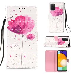 Watercolor 3D Painted Leather Wallet Case for Samsung Galaxy A03s