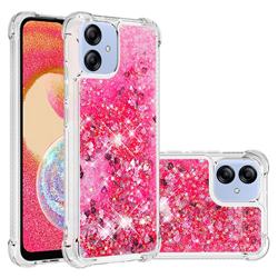 Dynamic Liquid Glitter Sand Quicksand TPU Case for Samsung Galaxy A04e - Pink Love Heart