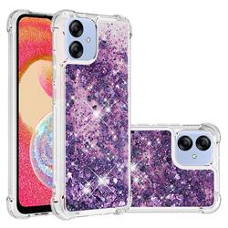 Dynamic Liquid Glitter Sand Quicksand Star TPU Case for Samsung Galaxy A04e - Purple