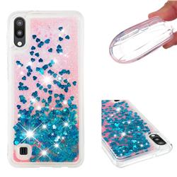 Dynamic Liquid Glitter Quicksand Sequins TPU Phone Case for Samsung Galaxy A10 - Blue