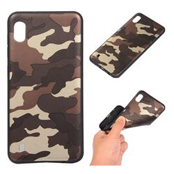 Camouflage Soft TPU Back Cover for Samsung Galaxy A10 - Gold Coffee