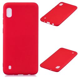 Candy Soft Silicone Protective Phone Case for Samsung Galaxy A10 - Red