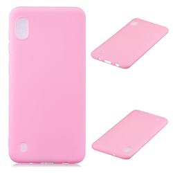 Candy Soft Silicone Protective Phone Case for Samsung Galaxy A10 - Dark Pink