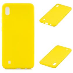 Candy Soft Silicone Protective Phone Case for Samsung Galaxy A10 - Yellow