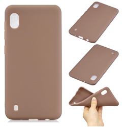 Candy Soft Silicone Phone Case for Samsung Galaxy A10 - Coffee