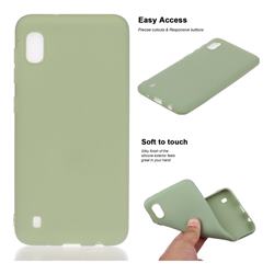 Soft Matte Silicone Phone Cover for Samsung Galaxy A10 - Bean Green
