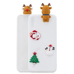 White Elk Christmas Xmax Soft 3D Silicone Case for Samsung Galaxy A10