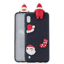 Black Santa Claus Christmas Xmax Soft 3D Silicone Case for Samsung Galaxy A10
