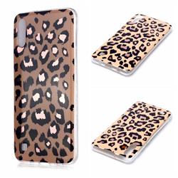 Leopard Galvanized Rose Gold Marble Phone Back Cover for Samsung Galaxy A10