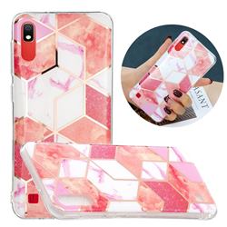 Cherry Glitter Painted Marble Electroplating Protective Case for Samsung Galaxy A10