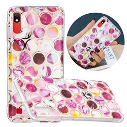 Round Puzzle Painted Marble Electroplating Protective Case for Samsung Galaxy A10