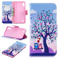 Tree and Owls Leather Wallet Case for Samsung Galaxy A10