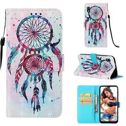 ColorDrops Wind Chimes 3D Painted Leather Wallet Case for Samsung Galaxy A10