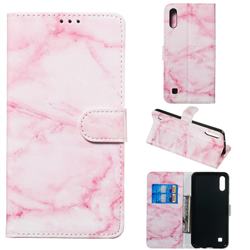 Pink Marble PU Leather Wallet Case for Samsung Galaxy A10