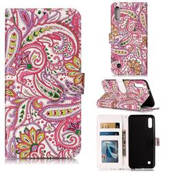 Pepper Flowers 3D Relief Oil PU Leather Wallet Case for Samsung Galaxy A10