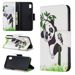 Bamboo Panda Leather Wallet Case for Samsung Galaxy A10e