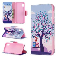 Tree and Owls Leather Wallet Case for Samsung Galaxy A10e