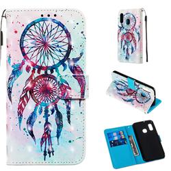 ColorDrops Wind Chimes 3D Painted Leather Wallet Case for Samsung Galaxy A10e