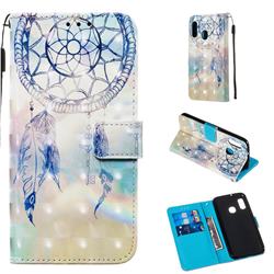 Fantasy Campanula 3D Painted Leather Wallet Case for Samsung Galaxy A10e
