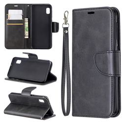 Classic Sheepskin PU Leather Phone Wallet Case for Samsung Galaxy A10e - Black