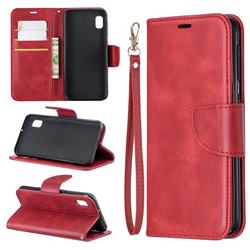 Classic Sheepskin PU Leather Phone Wallet Case for Samsung Galaxy A10e - Red
