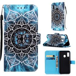 Underwater Mandala Matte Leather Wallet Phone Case for Samsung Galaxy A10e