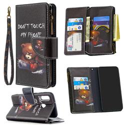 Chainsaw Bear Binfen Color BF03 Retro Zipper Leather Wallet Phone Case for Samsung Galaxy A10e