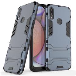 Armor Premium Tactical Grip Kickstand Shockproof Dual Layer Rugged Hard Cover for Samsung Galaxy A10s - Navy