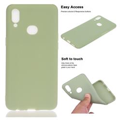 Soft Matte Silicone Phone Cover for Samsung Galaxy A10s - Bean Green