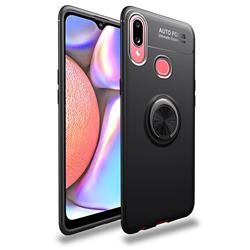 Auto Focus Invisible Ring Holder Soft Phone Case for Samsung Galaxy A10s - Black