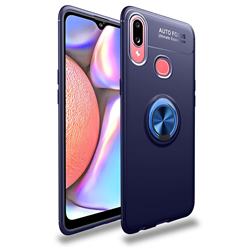 Auto Focus Invisible Ring Holder Soft Phone Case for Samsung Galaxy A10s - Blue