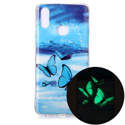 Flying Butterflies Noctilucent Soft TPU Back Cover for Samsung Galaxy A10s