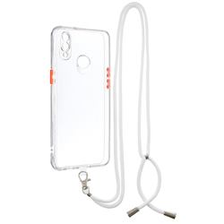 Necklace Cross-body Lanyard Strap Cord Phone Case Cover for Samsung Galaxy A10s - Transparent