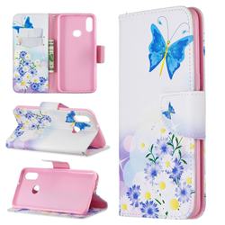 Butterflies Flowers Leather Wallet Case for Samsung Galaxy A10s