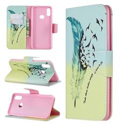 Feather Bird Leather Wallet Case for Samsung Galaxy A10s