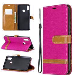 Jeans Cowboy Denim Leather Wallet Case for Samsung Galaxy A10s - Rose