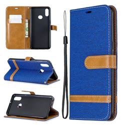 Jeans Cowboy Denim Leather Wallet Case for Samsung Galaxy A10s - Sapphire