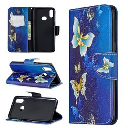 Golden Butterflies Leather Wallet Case for Samsung Galaxy A10s