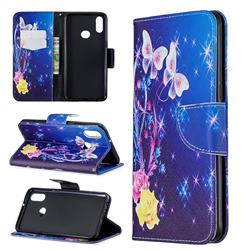 Yellow Flower Butterfly Leather Wallet Case for Samsung Galaxy A10s