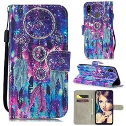 Star Wind Chimes 3D Painted Leather Wallet Phone Case for Samsung Galaxy A10s