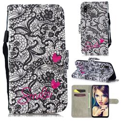 Lace Flower 3D Painted Leather Wallet Phone Case for Samsung Galaxy A10s