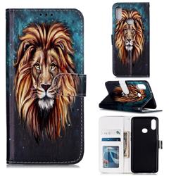 Ice Lion 3D Relief Oil PU Leather Wallet Case for Samsung Galaxy A10s
