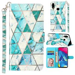 Stitching Marble 3D Leather Phone Holster Wallet Case for Samsung Galaxy A10s