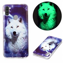 Galaxy Wolf Noctilucent Soft TPU Back Cover for Samsung Galaxy A11