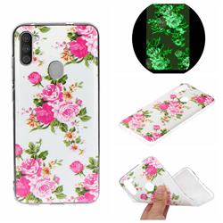 Peony Noctilucent Soft TPU Back Cover for Samsung Galaxy A11