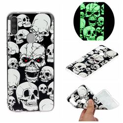 Red-eye Ghost Skull Noctilucent Soft TPU Back Cover for Samsung Galaxy A11