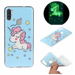 Stars Unicorn Noctilucent Soft TPU Back Cover for Samsung Galaxy A11