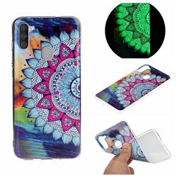Colorful Sun Flower Noctilucent Soft TPU Back Cover for Samsung Galaxy A11