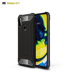 King Kong Armor Premium Shockproof Dual Layer Rugged Hard Cover for Samsung Galaxy A11 - Black Gold